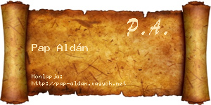 Pap Aldán névjegykártya